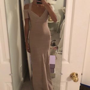 HERVE LEGER NUDE gown